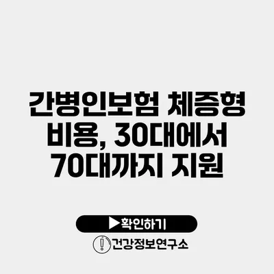 간병인보험 체증형 비용, 30대에서 70대까지 지원