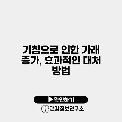 기침으로 인한 가래 증가, 효과적인 대처 방법
