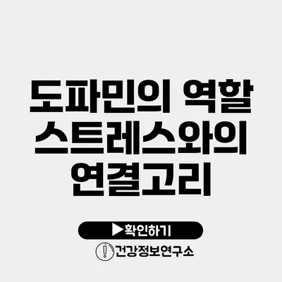 도파민의 역할 스트레스와의 연결고리