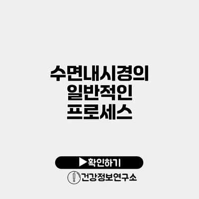 수면내시경의 일반적인 프로세스