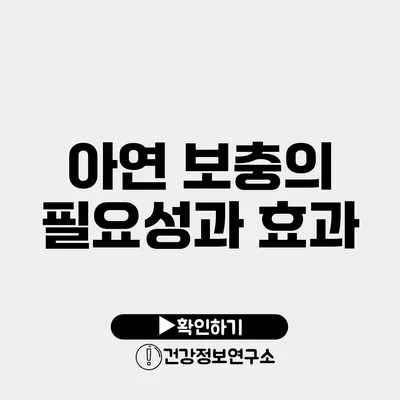 아연 보충의 필요성과 효과