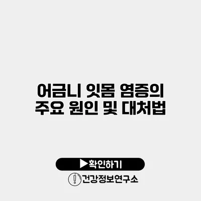 어금니 잇몸 염증의 주요 원인 및 대처법