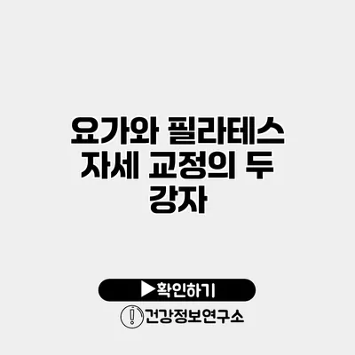 요가와 필라테스 자세 교정의 두 강자