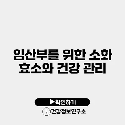 임산부를 위한 소화 효소와 건강 관리