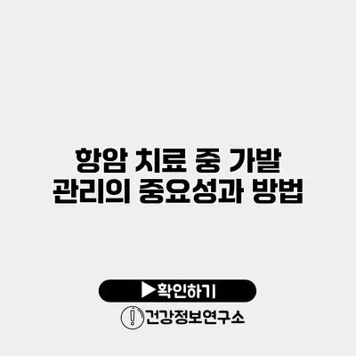 항암 치료 중 가발 관리의 중요성과 방법