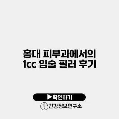 홍대 피부과에서의 1cc 입술 필러 후기