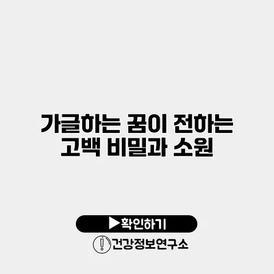 가글하는 꿈이 전하는 고백 비밀과 소원