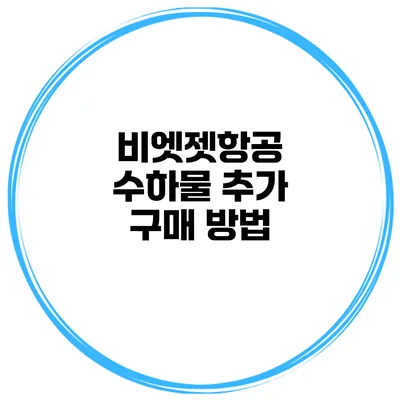 비엣젯항공 수하물 추가 구매 방법