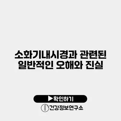 소화기내시경과 관련된 일반적인 오해와 진실