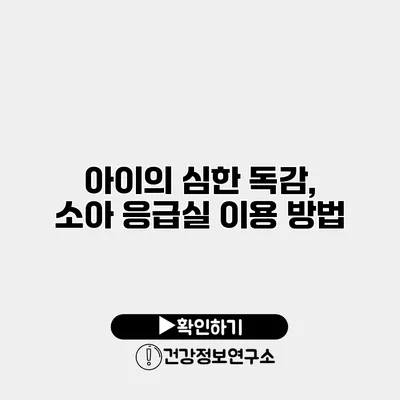 아이의 심한 독감, 소아 응급실 이용 방법