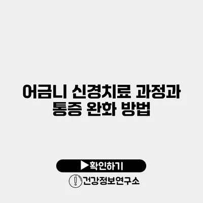 어금니 신경치료 과정과 통증 완화 방법