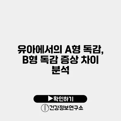 유아에서의 A형 독감, B형 독감 증상 차이 분석