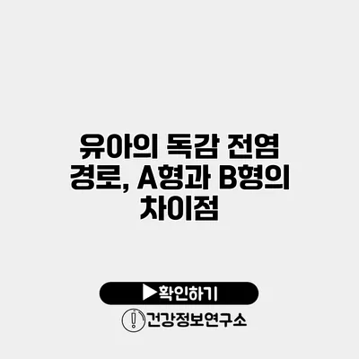 유아의 독감 전염 경로, A형과 B형의 차이점