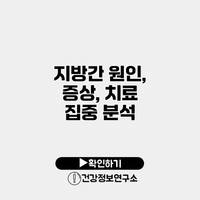 지방간 원인, 증상, 치료 집중 분석