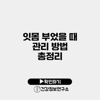 잇몸 부었을 때 관리 방법 총정리