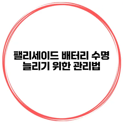 팰리세이드 배터리 수명 늘리기 위한 관리법
