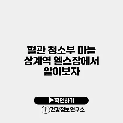 혈관 청소부 마늘 상계역 헬스장에서 알아보자